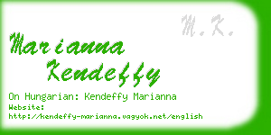 marianna kendeffy business card